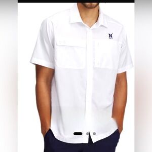 NEW UNDER ARMOUR, MENS MOTIVATE NAV MIDSHIPMEN BUTTON-up new